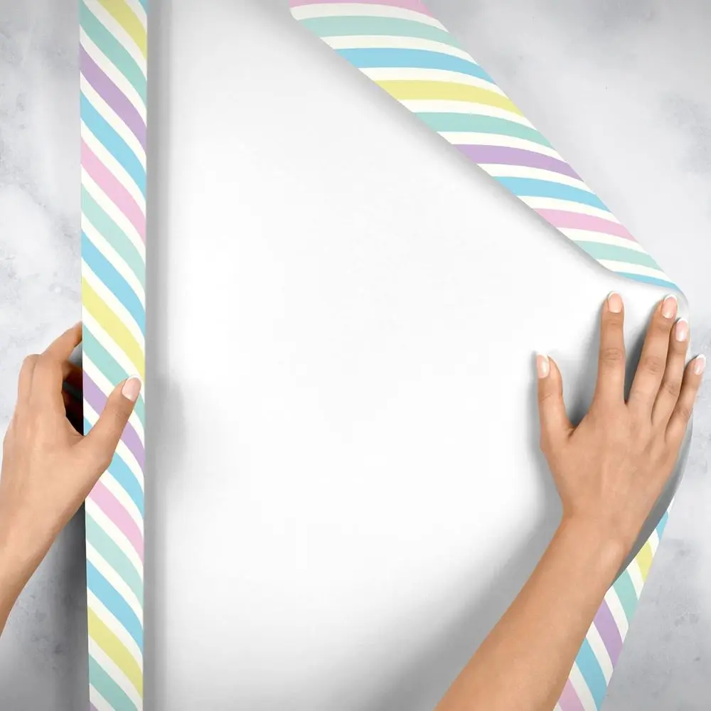 Pastel Striped Gift Wrap, 417ft x 24in, Half Ream, Everyday Wrapping Essentials