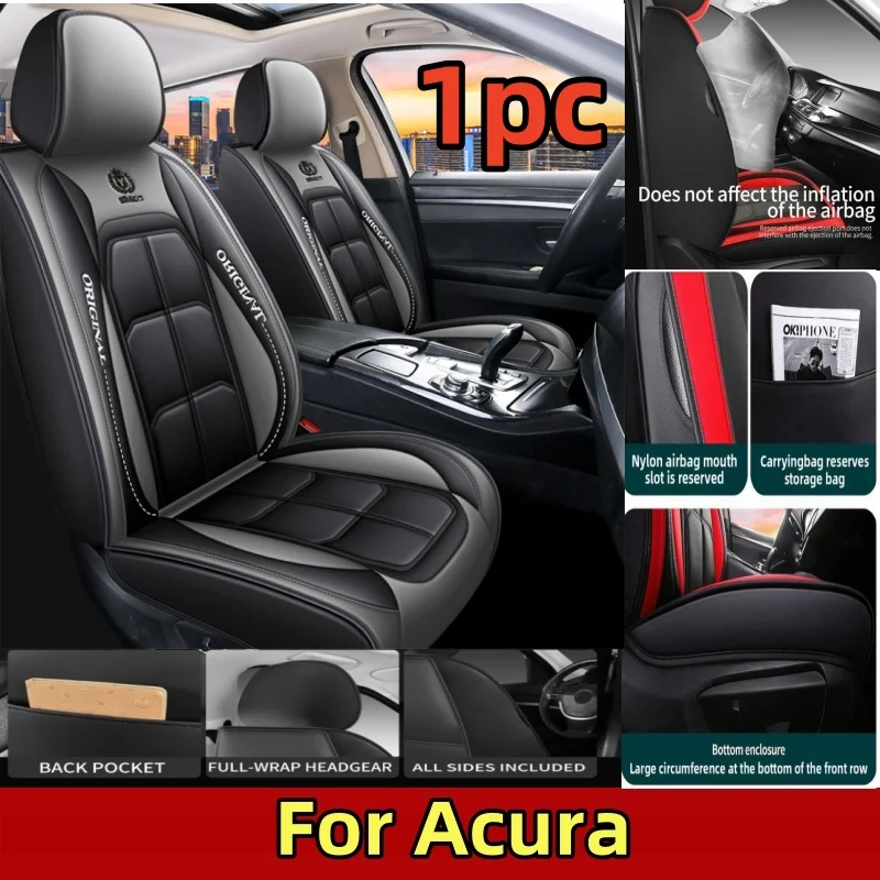 

Чехлы на автомобильные сиденья Acura, передние одноместные полностью покрытые чехлы на сиденья из искусственной кожи, водонепроницаемые и износостойкие