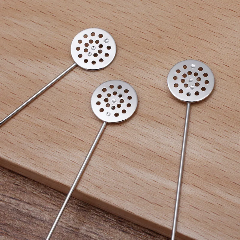 10pcs/Lot Metal Brooch Setting Blank 12mm Round Support Cabochon Base Bezel Trays For DIY Lapel Pins Jewelry Making Accesories