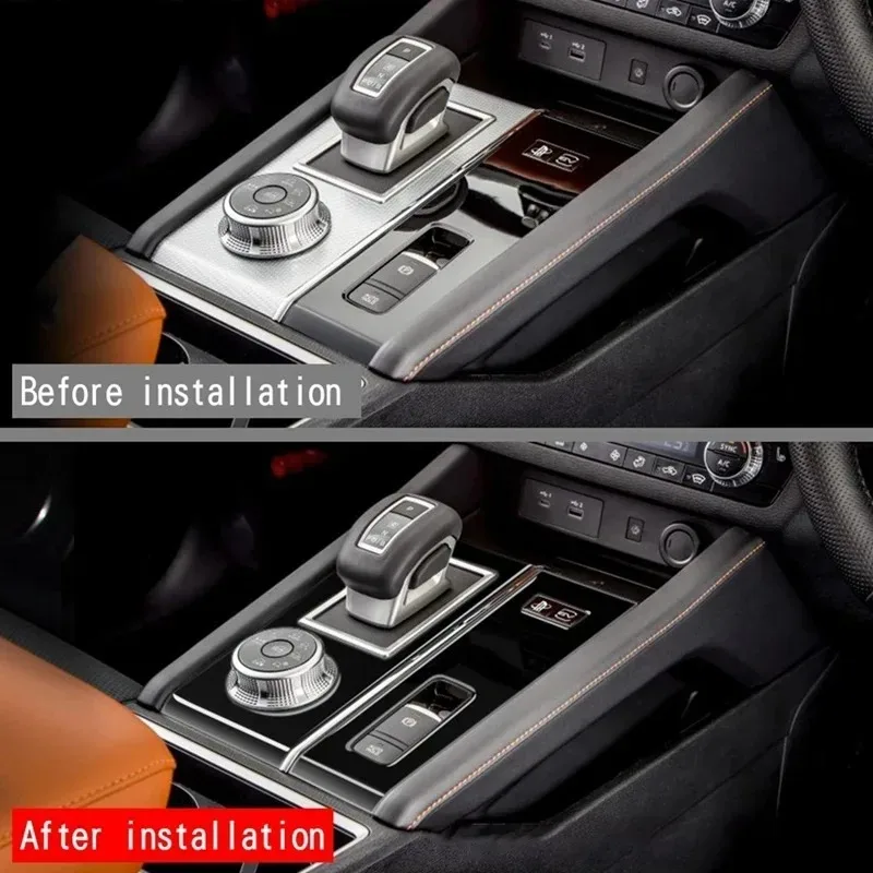 

Для Mitsubishi Outlander 2023, сменные аксессуары для RHD, черная консоль, панель переключения передач, накладка, рамка, декоративная наклейка