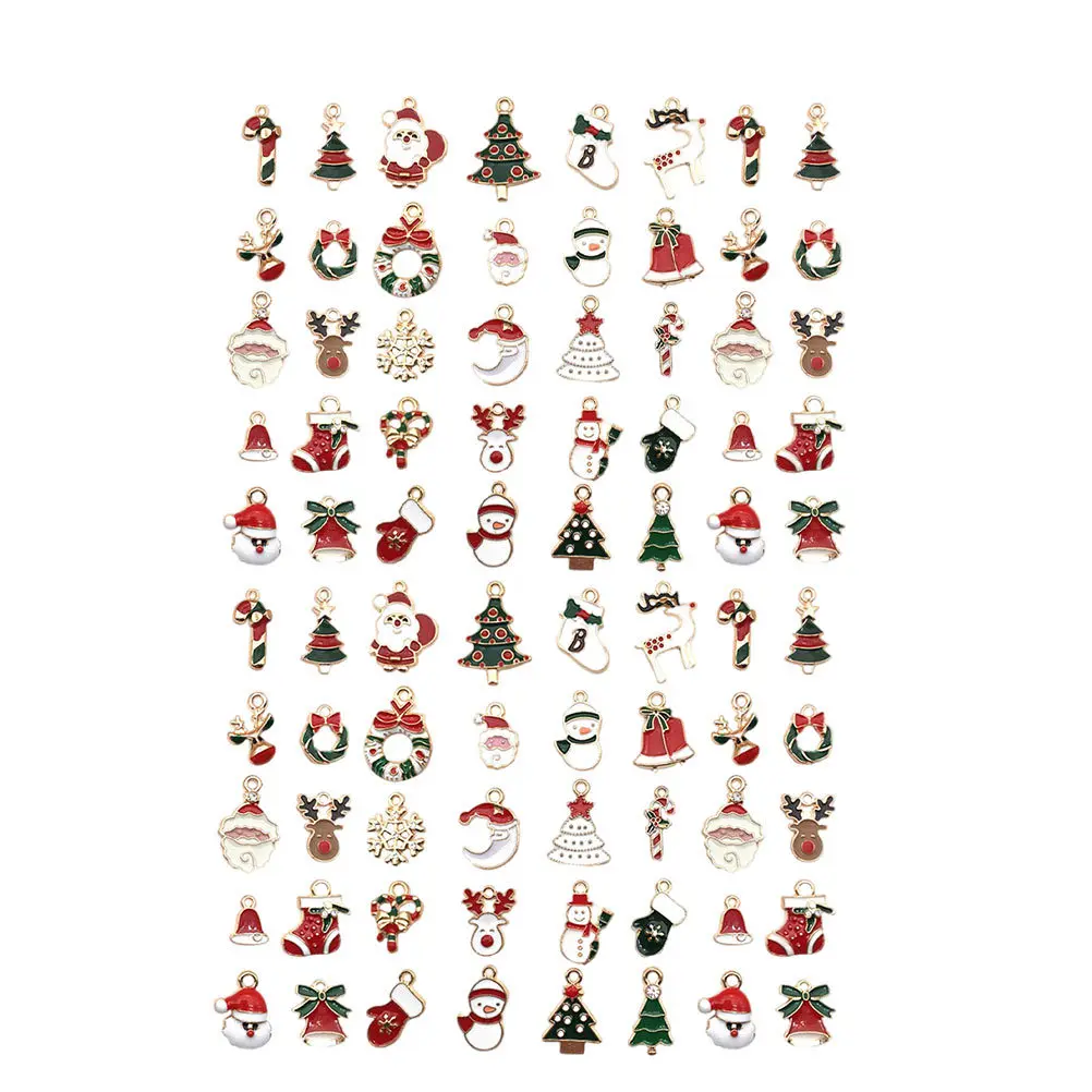 100 قطعة عيد الميلاد سحر سبائك المعلقات تصميم عقد دي اي واي سوار أقراط المفاتيح اكسسوارات صنع المجوهرات #2