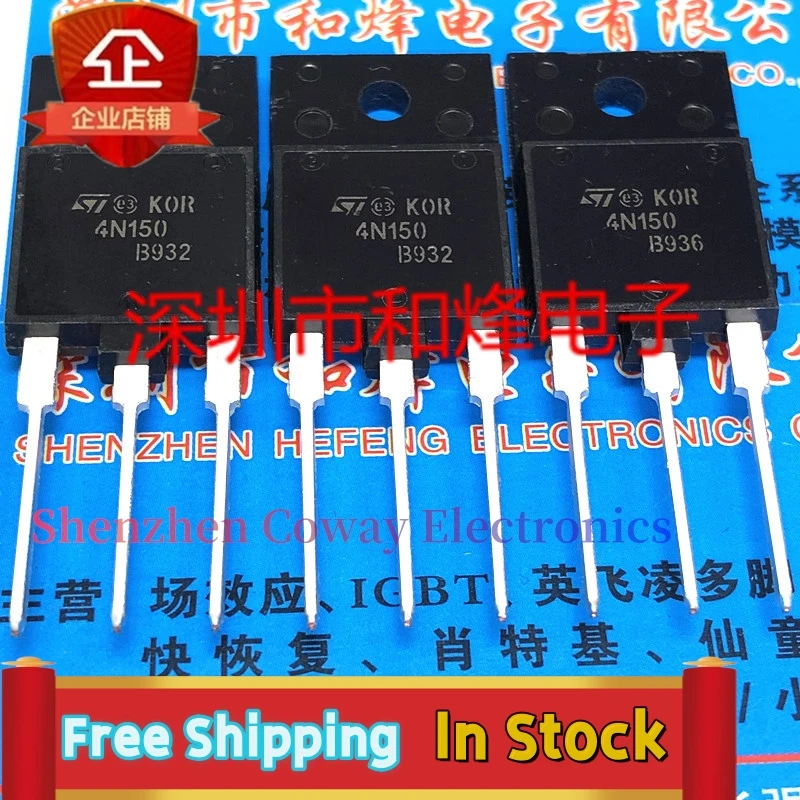 10PCS-30PCS  4N150 STFW4N150  TO-3PF 1500V 4A   In Stock Fast Shipping