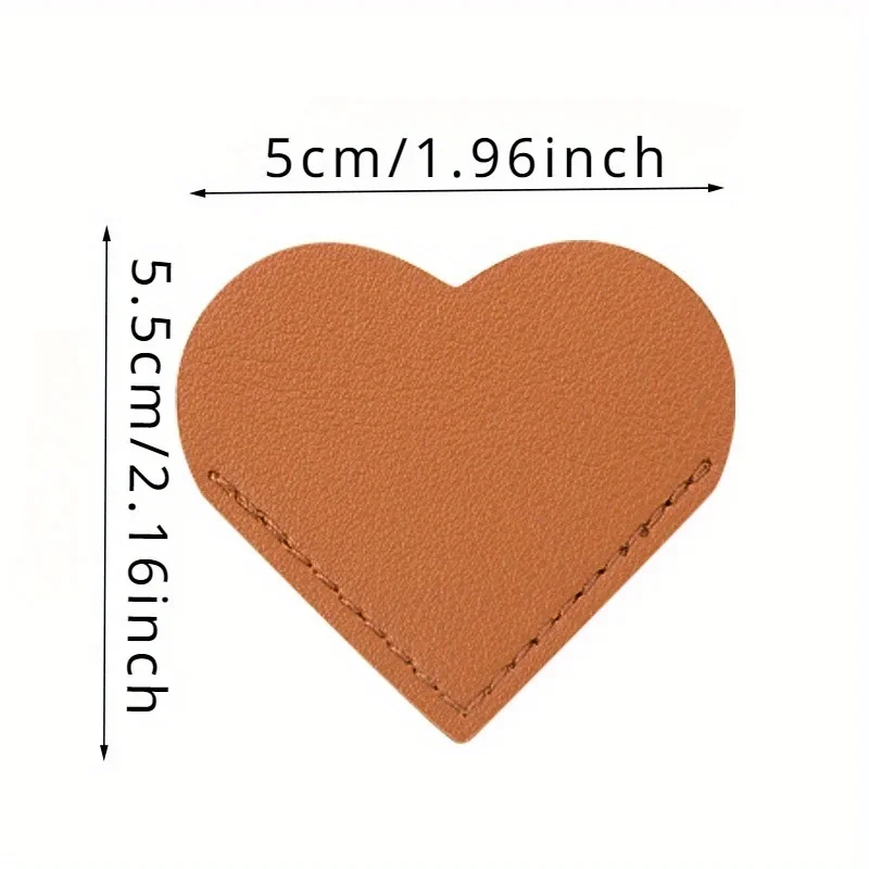 1pc Creative ins style minimalist leather love bookmark pu portable heart-shaped book page clip bookmark student