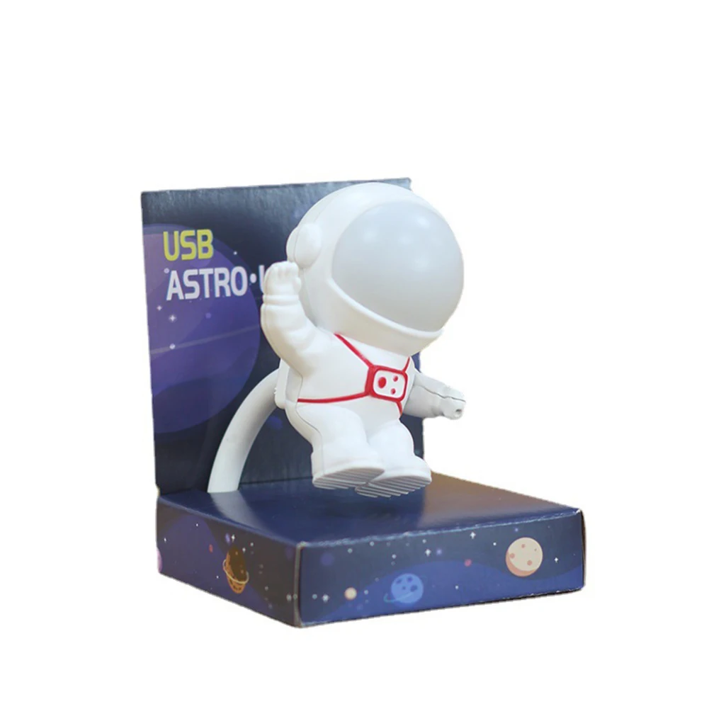 Mini Astronauta Night Light, Lâmpada de leitura LED criativa, Tubo USB flexível, Spaceman para Laptop, PC, Teclado, Notebook, Table Desk Light