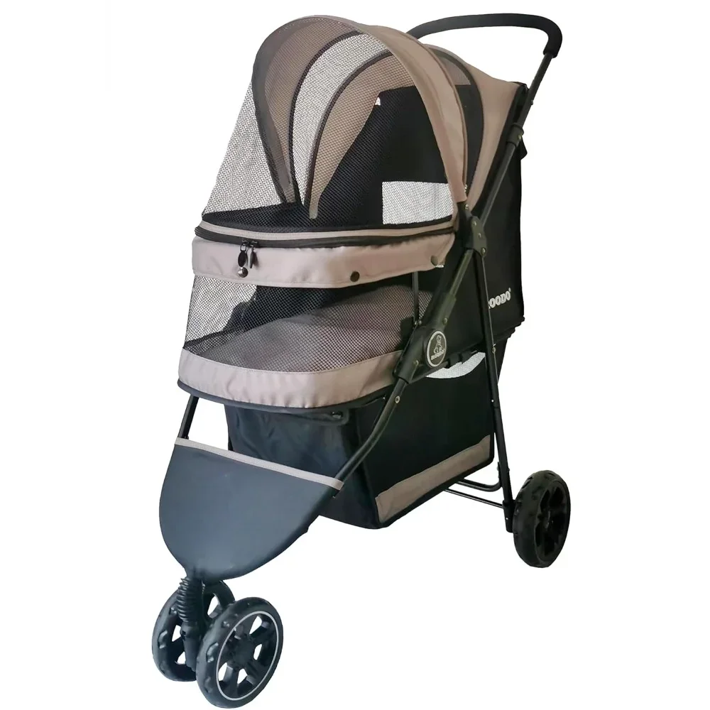 

Dog Stroller Pet Stroller for Small Dogs and Cats, Lightweight Pet Gear Foldable Jogger Travel System(Grey), Cat Stroller