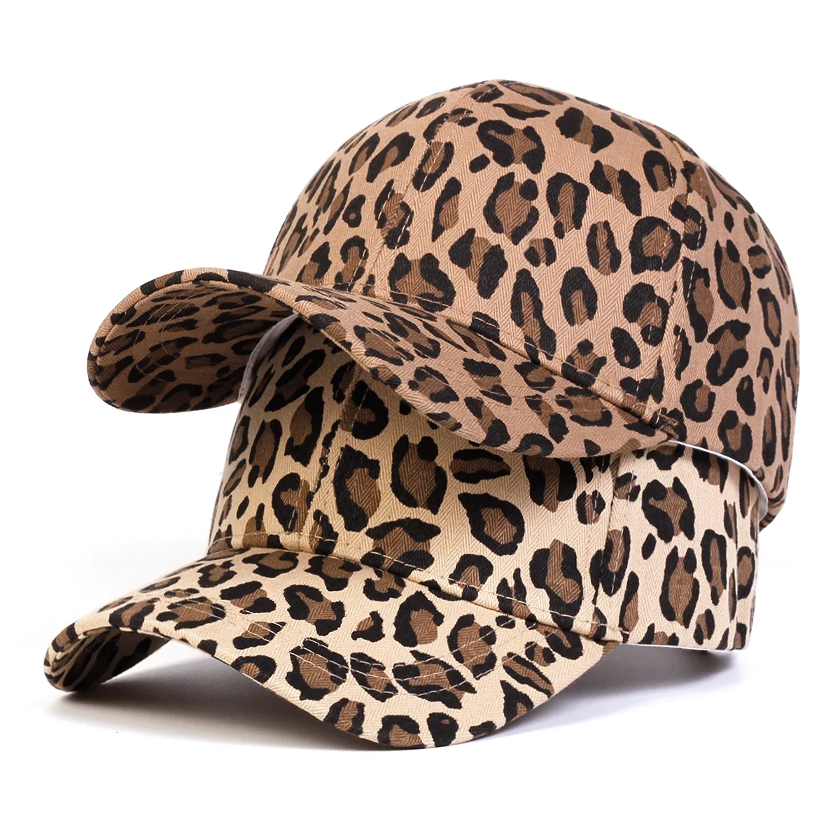 Unisex Leopard Print Baseball Caps Spring Autumn Outdoor Adj