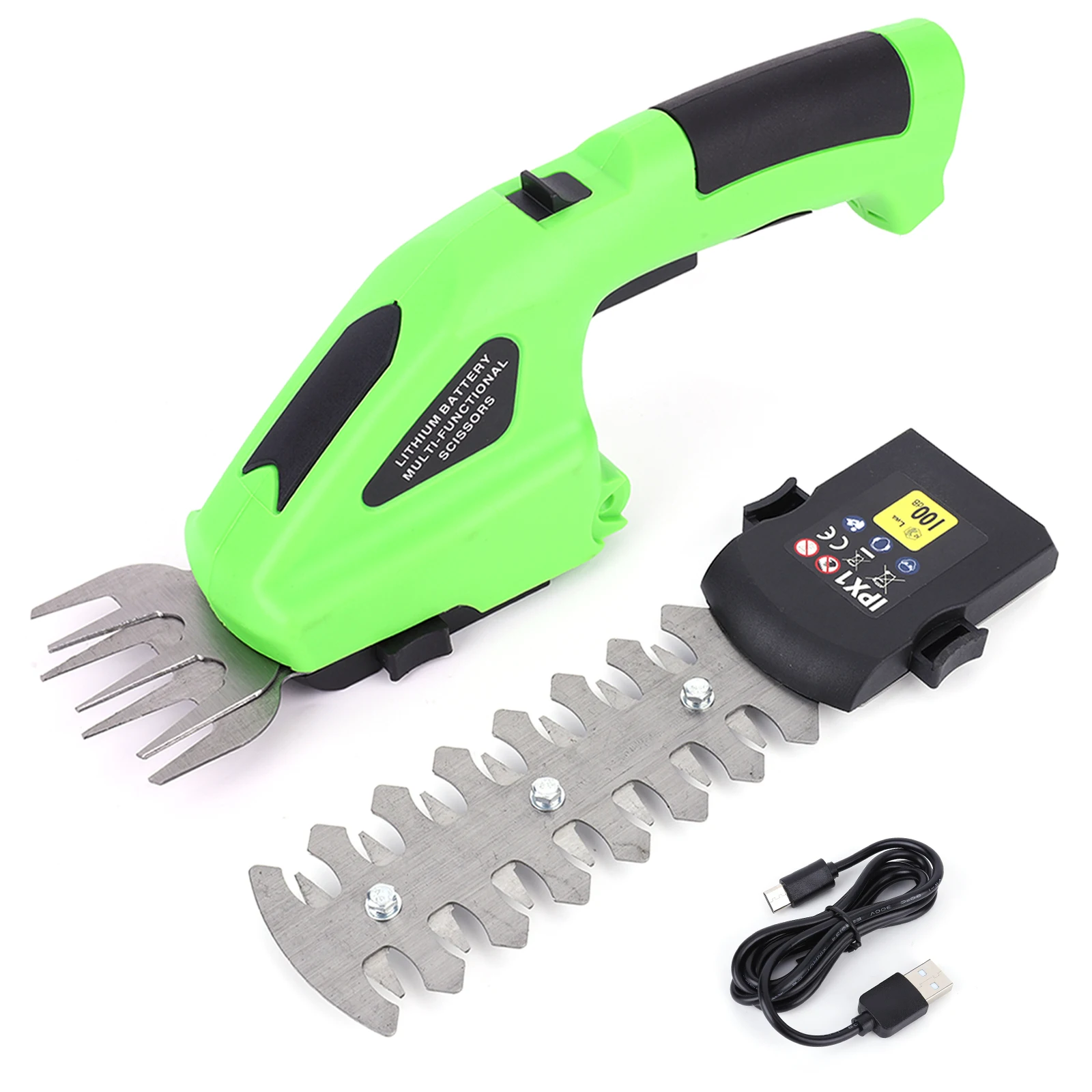 

2 in 1 Handheld Hedge Trimmer Rechargeable Garden Pruning Shears Lightweight Shrub Trimmer Weeding Pruning Mower Garden Tool