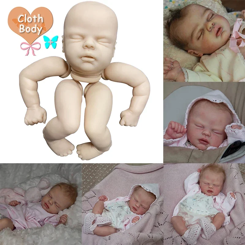 

20inch Kiara Unfinished Reborn Doll Kit Unpainted Fresh Color Blank Doll Kit with Cloth Body