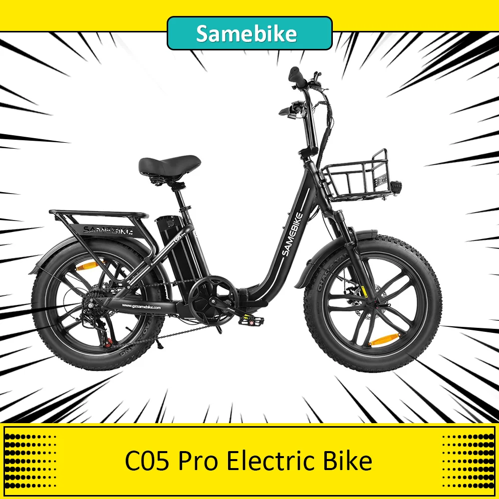 SAMEBIKE C05 Pro Electric Bike, 500W Motor, 36V 13Ah Battery, 20*4-inch Fat Tires Adult City Ebike , 35km/h Max Speed Disc Brake