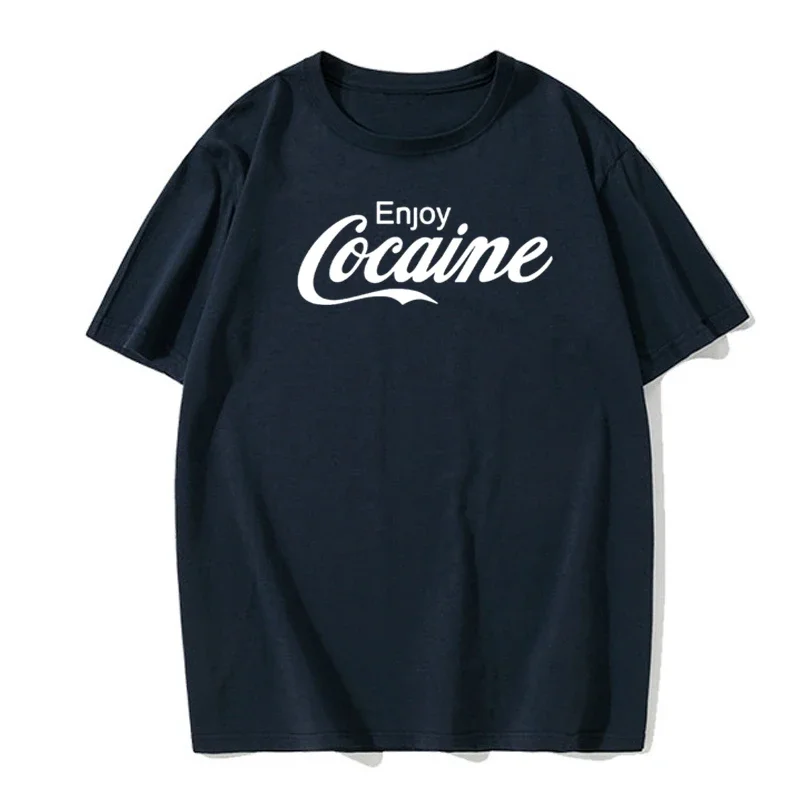 New Enjoy Adult Novelty Humor Funny Ironic Joke Party Logo Coke Shirt Hot Fashion Men Summer Style Cotton Shirts