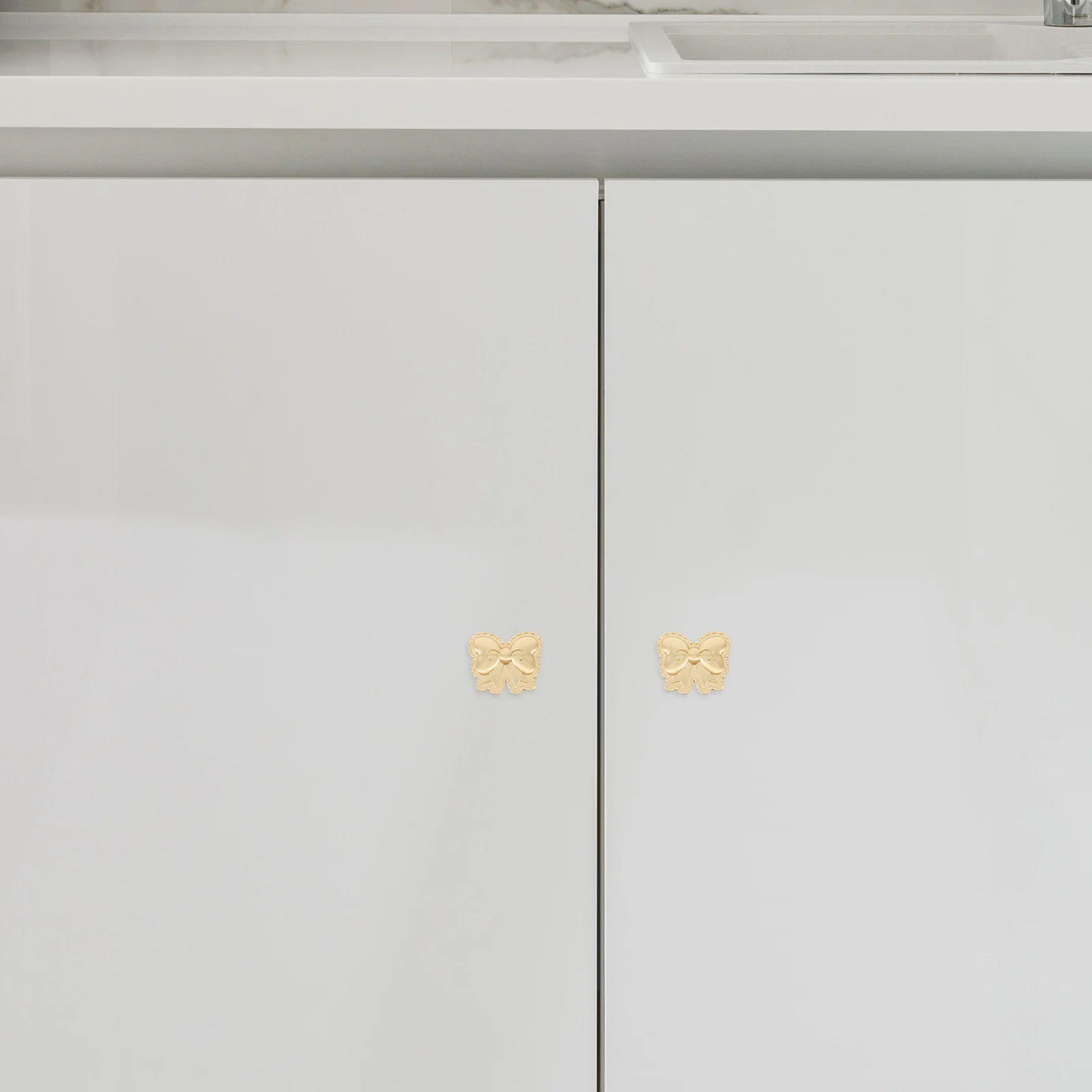 

Gold Bow Cabinet Knobs Vintage Bow Shape Decorative Brass Wardrobe Handles Drawer Pulls Cupboard Dresser Hardware