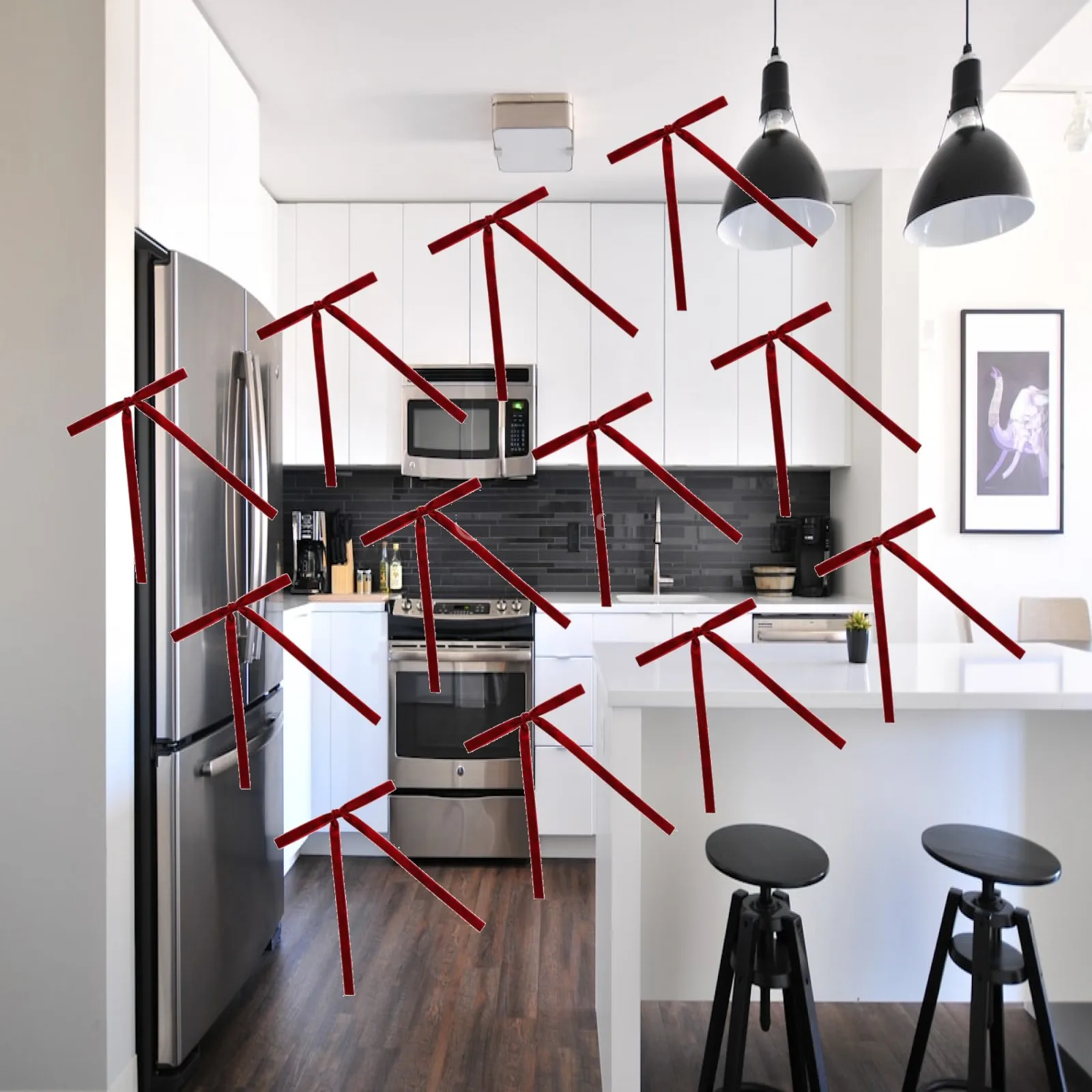 12 nœuds torsadés classiques pour décorations de sapin de Noël, idéaux pour les sacs cadeaux DIY, sacs de friandises, sacs de boulangerie, sacs de bonbons, et les baby showers