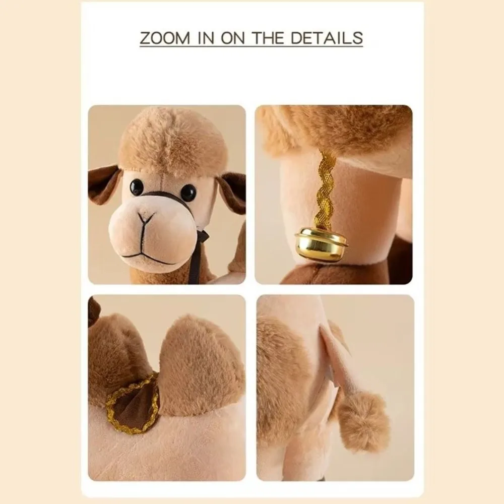 Creative Soft Camel Cute Cartoon Fluffy Camel Stuffed Animal Double Hump Simulation Camel Birthday Gift