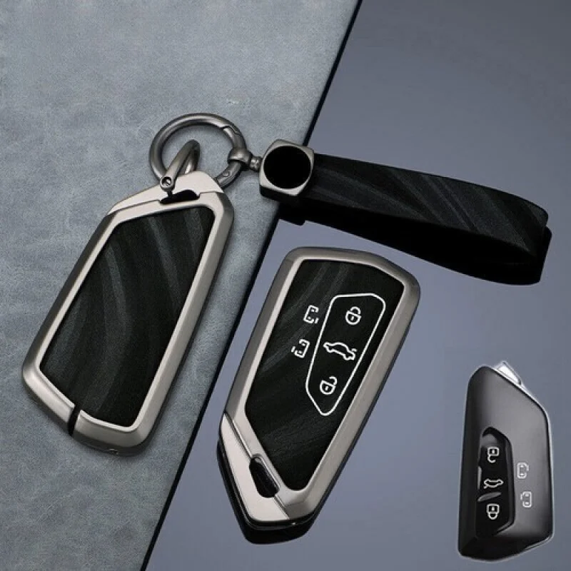 A + سبيكة جلدية سيارة مفتاح فوب غطاء لشركة فولكس فاجن ID.4 جولف 8 MK8 Teramon ID.3 اوكتافيا #3
