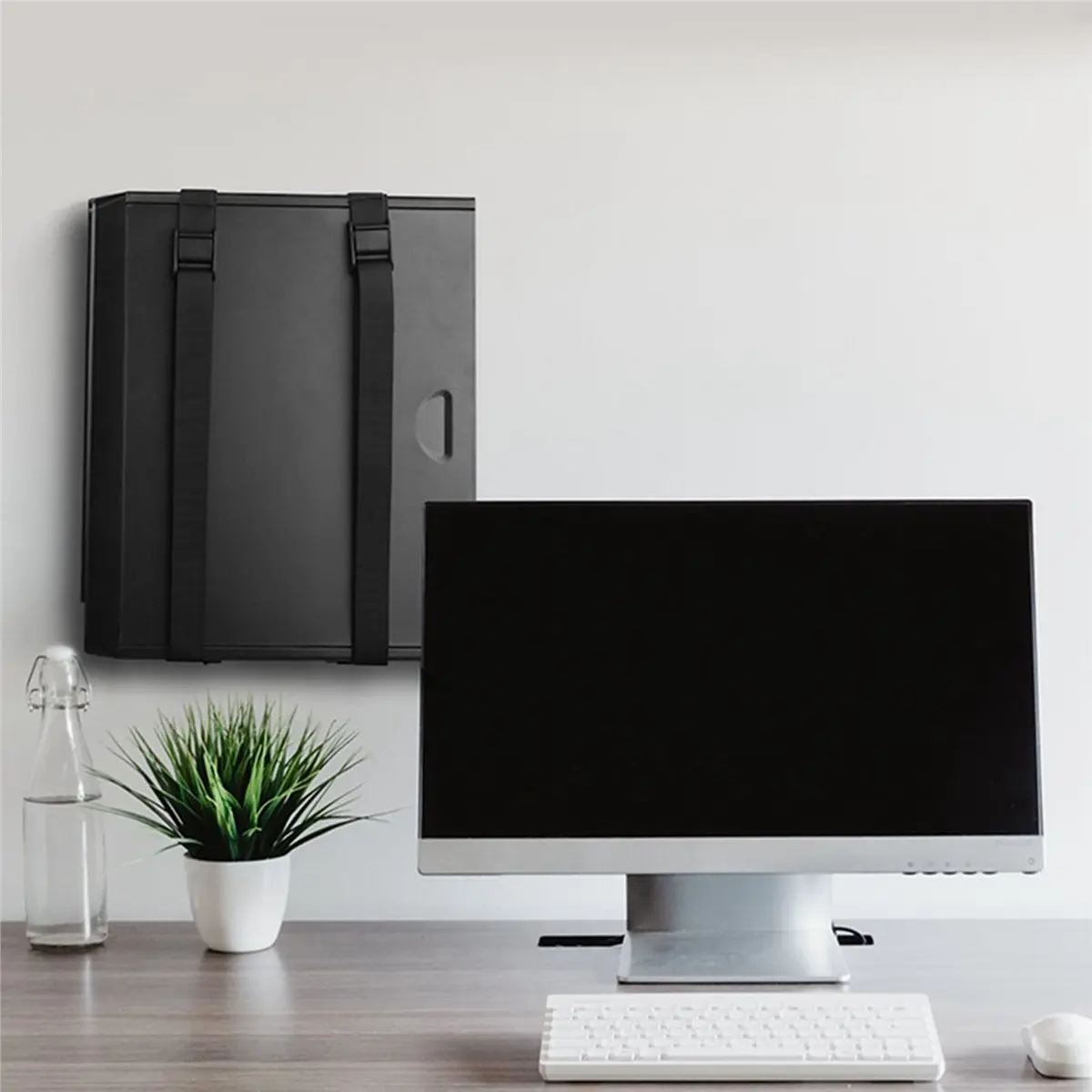 N86R Adjustable PC Case Holder - Under Desk & Wall Mounted CPU Stand, Computer Mainframe Hanger, Host Box Bracket Rack