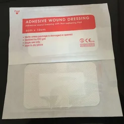 Vendaje hemostático no tejido para heridas, almohadilla de gasa de 6x10CM, adhesivo para primeros auxilios, hemostasia, yeso, 10 piezas