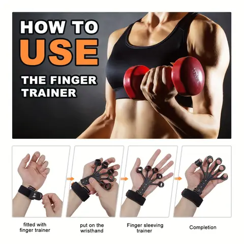 2 st fingerträningsapparat silikonfingergreppare - bärbar hand- och underarmsmuskelträning för flexibilitetsträning 10 best sales armträning - №1