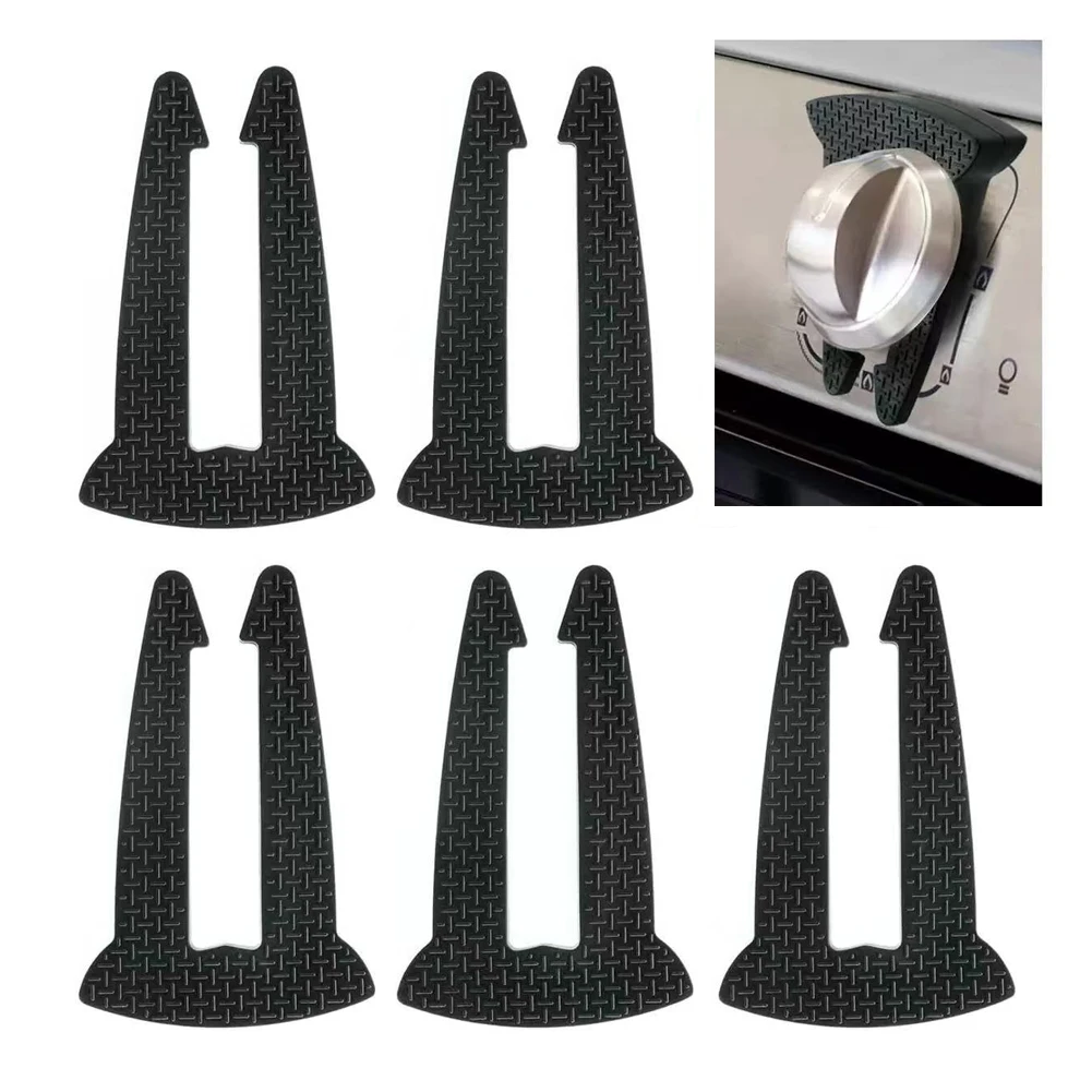 6Pcs Black Heat Resistant Silicone Knob Covers For Child And Pet Safety Lock On Gas Stove Oven Rotary Switch Stopper