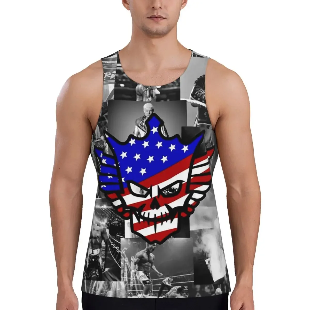 In The Ring Cody Rhodes American Nightmare Gym Tank Bodybuilding Vest Fitness Sleeveless Tops Quick Men Workout Sports Clothing