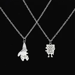 2 Pcs/ Set Fashion Best Friends Honey Love Couple Pendant Necklace Choker Gift Friendship Jewelry Wholesale