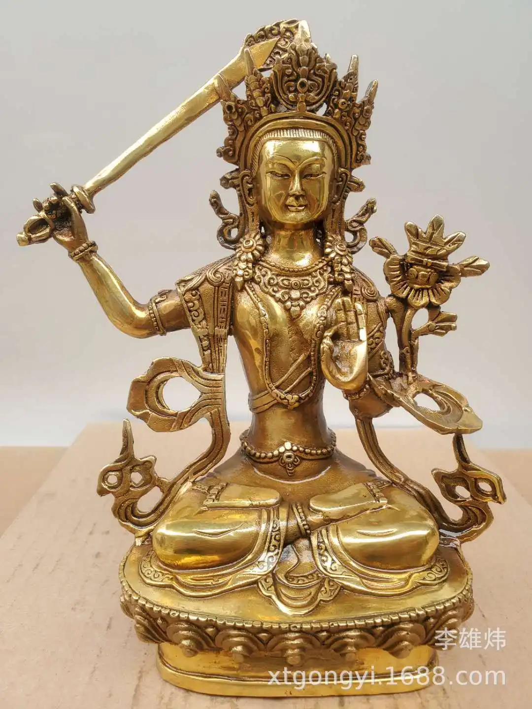 

Seven-inch bronze Manjushri Tantric Buddha statue wholesale