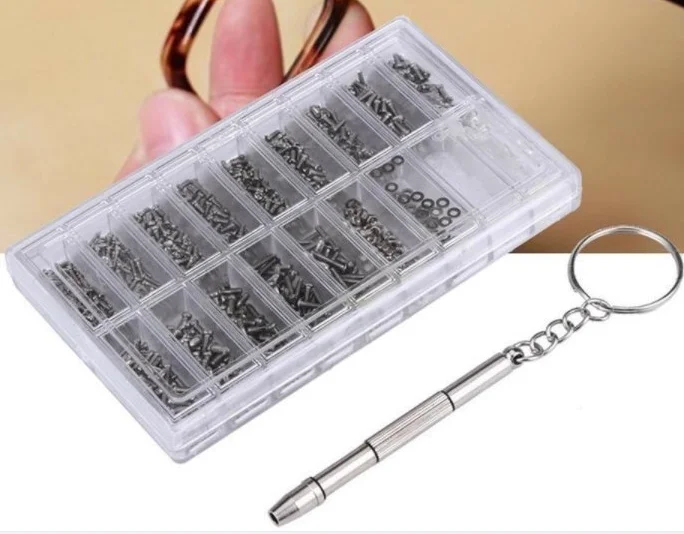 18 Kinds 1000Pcs Mini Screws Stainless Steel Screws Electronics Nuts Assortment for Home Tool Kit + Multifunction Screwdriver