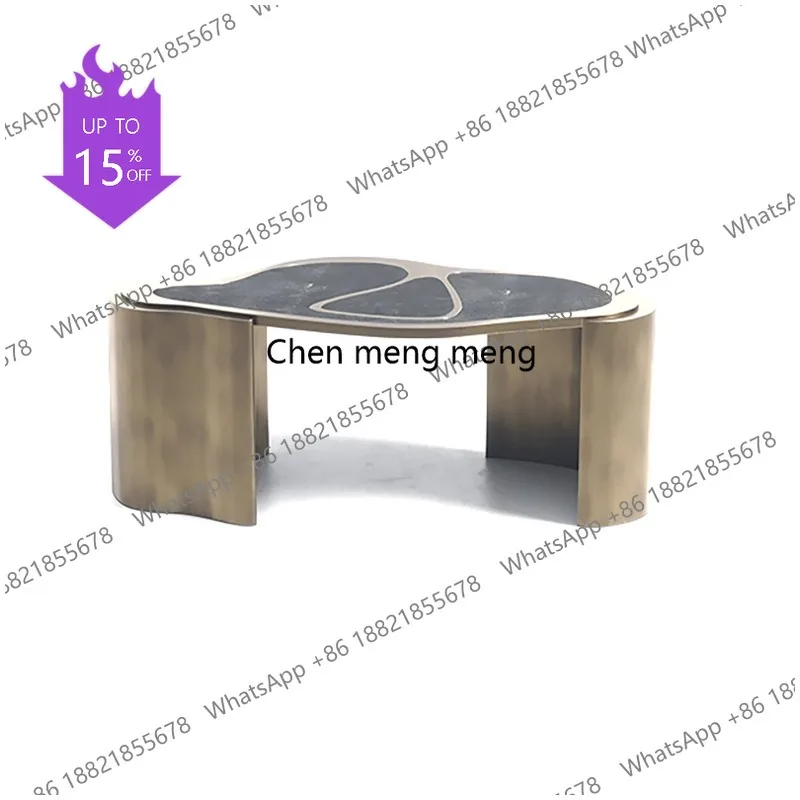 

Дизайнерский кофейный столик M45 из итальянской нержавеющей стали, нестандартной формы, в стиле лёгкой роскоши, высокого класса.