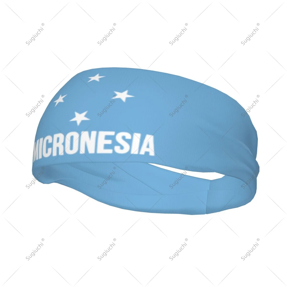 

Men Women Federated States Of Micronesia Flag Elastic Wide Headbands For Yoga Fitness Tennis Running Gym Sports