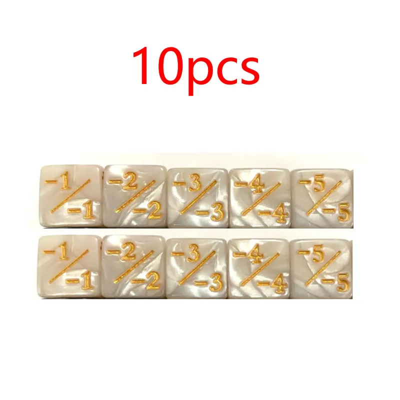 10PCS 16mm 6 Seite Würfel Zähler + 1/-1 Würfel Zählen Würfel Für Magic The Gathering token Loyalität Karte Spiel Zubehör Kinder Spielzeug