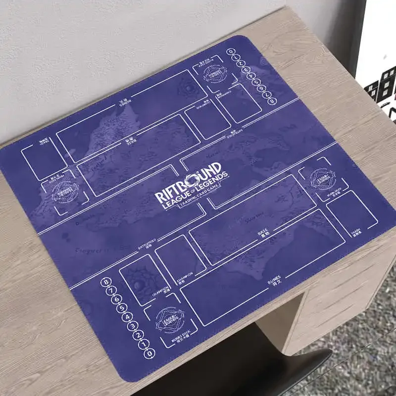 新しいリフトバウンドマップバトルカードプレイマットアニメーション漫画ゲーム周辺機器ダブルラバーカードバトルプレートシンプルミッドテーブルマット