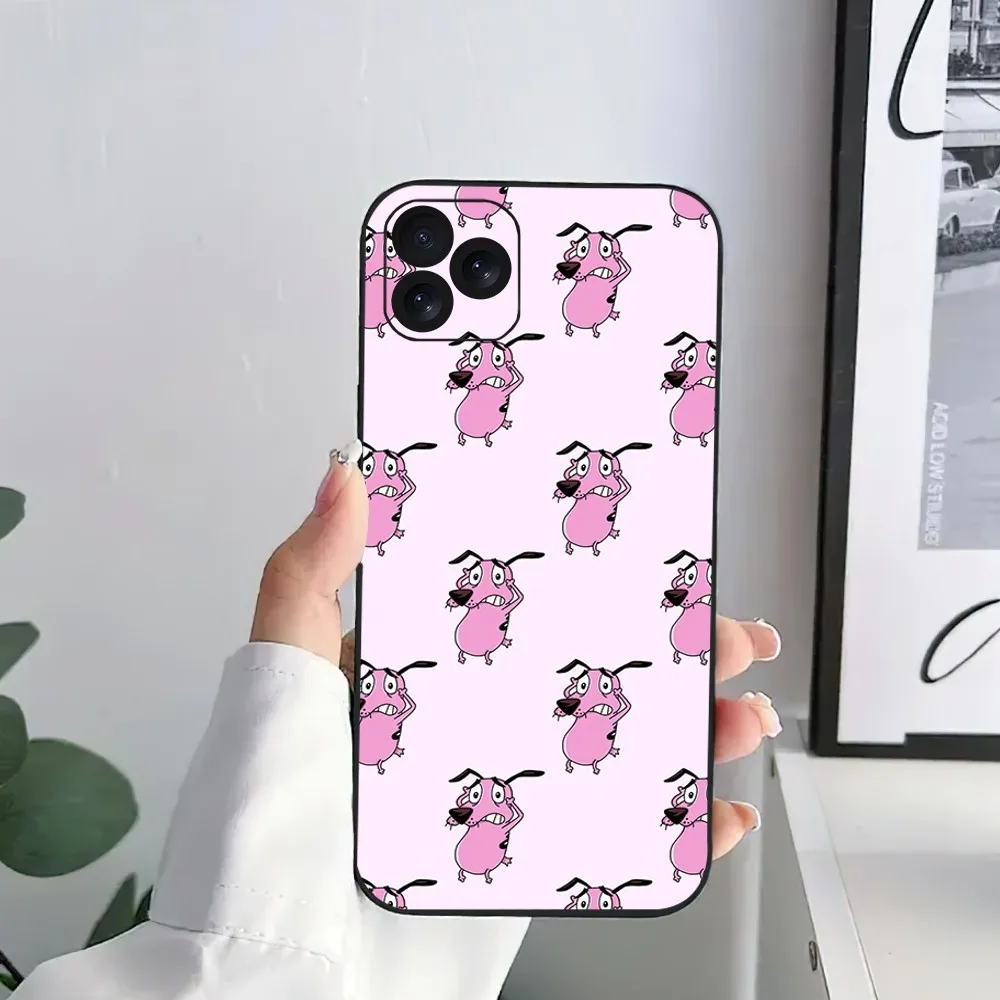 Cartoon C-Courage The Cowardly Dog Phone Case For iPhone 15 14 13 12 11 8 Mini Xr Xs X Xsmax Pro Max Plus Shell