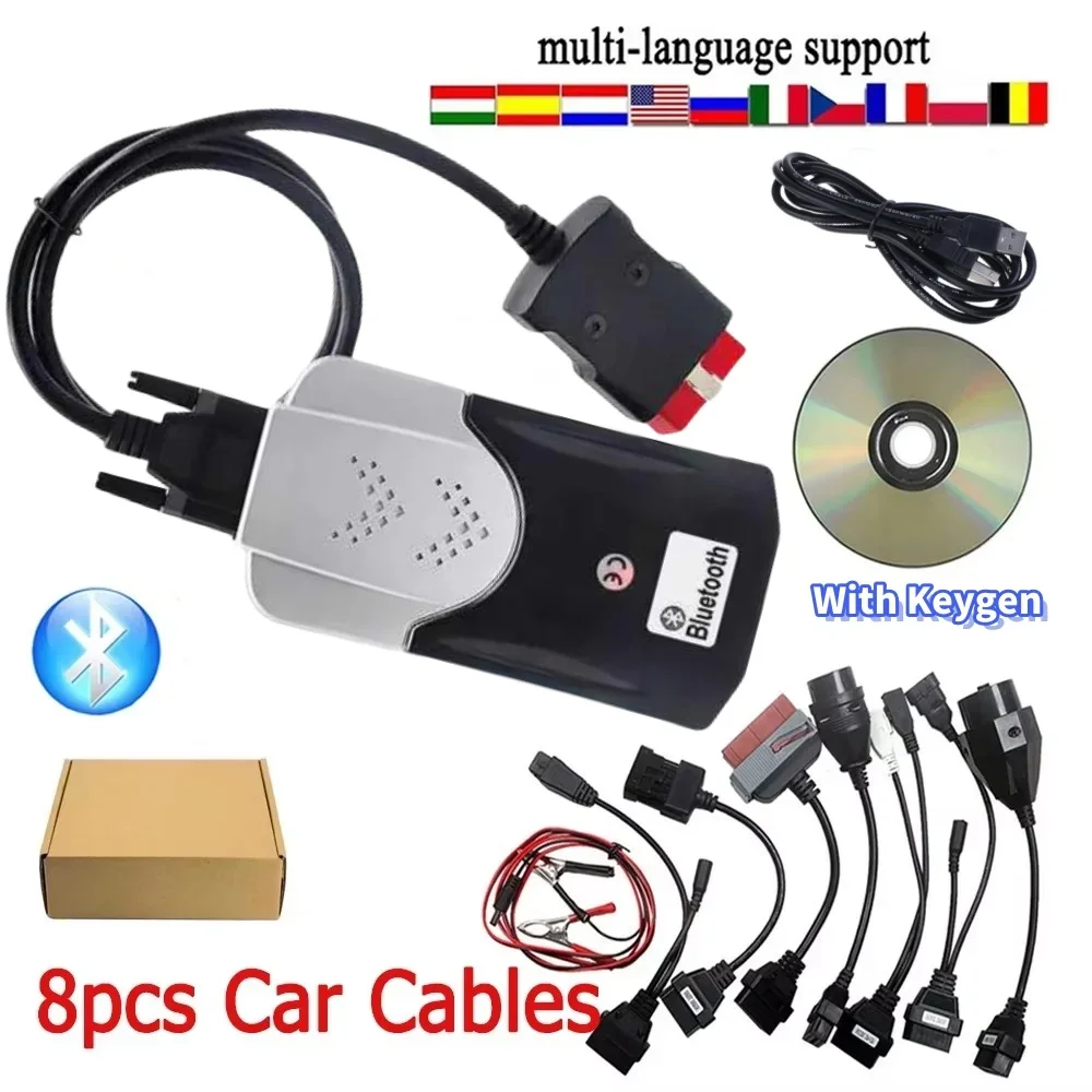 2024 Tnesf Delphis Orpdc New Vci Vd Ds150e Cdp Pro Usb Bluetooth Obd2 Scanner Cars Trucks Diagnosis Diagnostic Tools Interface