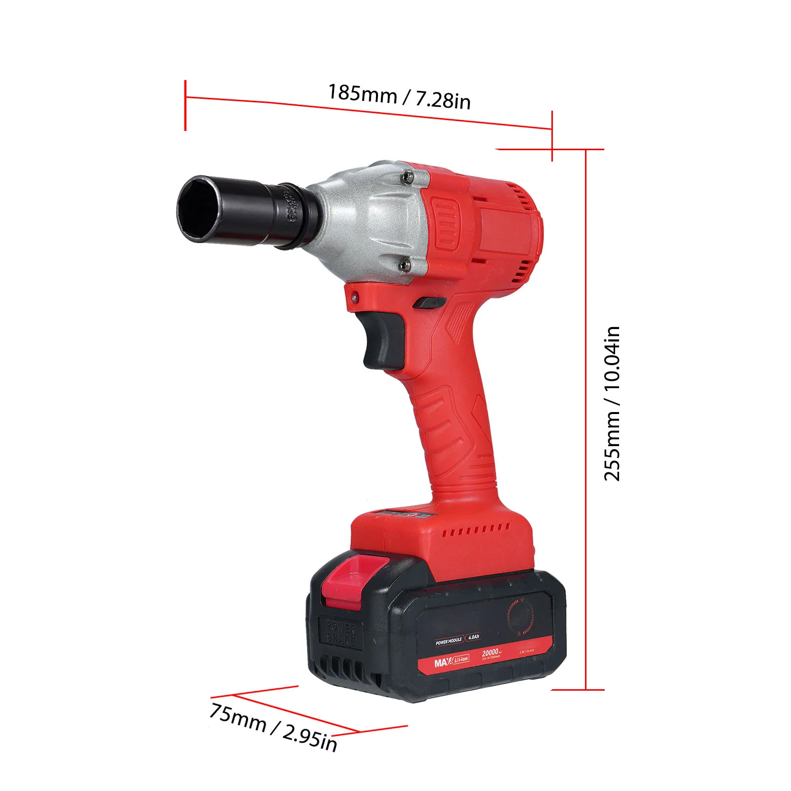 مفتاح ربط بدون فرش لاسلكي 21 فولت، ظرف 1/2 بوصة 320N. طقم مفاتيح ربط كهربائية محمولة بقدرة 1980 وات، مفك براغي كهربائي متغير السرعة