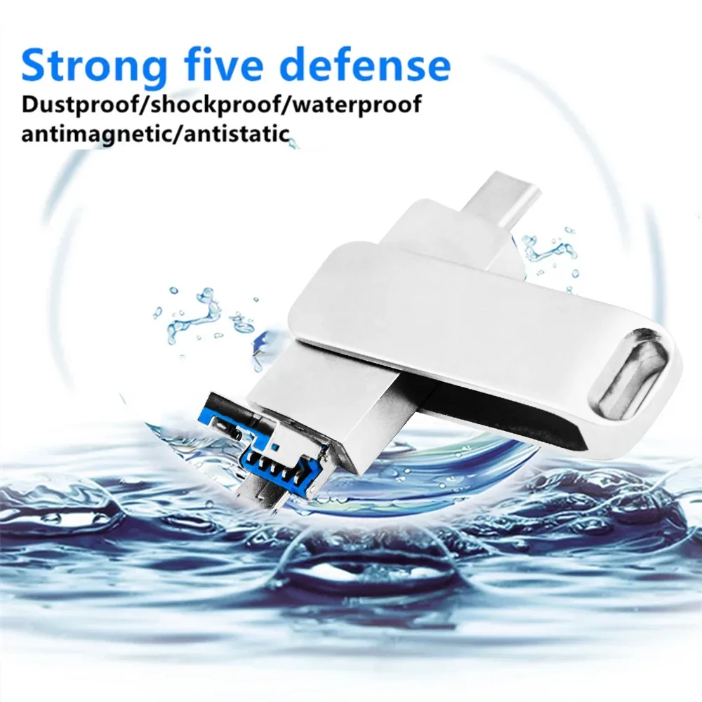 Chiavetta USB 3.0 girevole in metallo per chiavetta musicale per auto 64 GB Memory Stick con capacità reale 32 GB 16 GB 8 GB Portachiavi gratuito Disco U