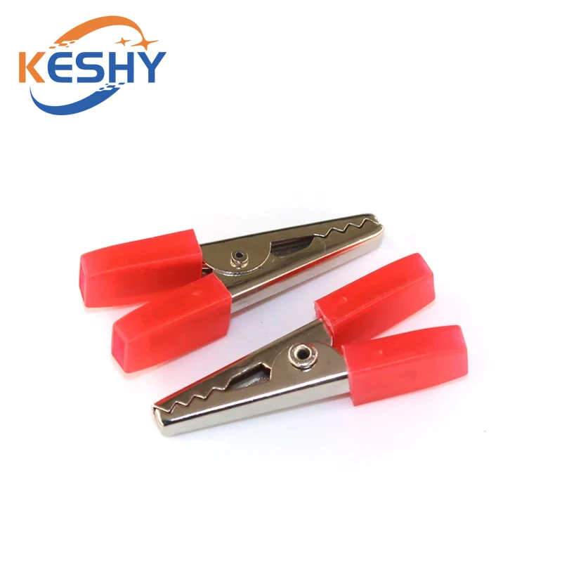 10PCS Alligator Clips Battery Clip Car Battery Test Lead Clips Electrical Insulated Crocodile Clips Plastic Handle Cable Tool