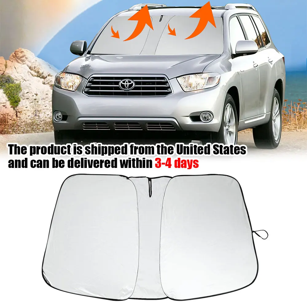 

For Toyota Highlander 2008-2013 Car Windshield Sunshade Front Window Sun Shade Visor Interior Accessories