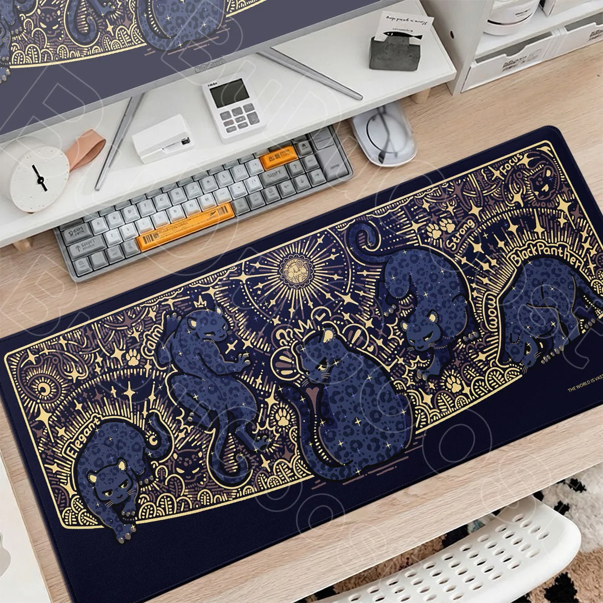 Leopard 40x90cm Lock Edge Mousepad Large Gaming Non-slip Mouse Mat Computer Keyboard Mausepad Cool Beast Extended Table Pad Gift