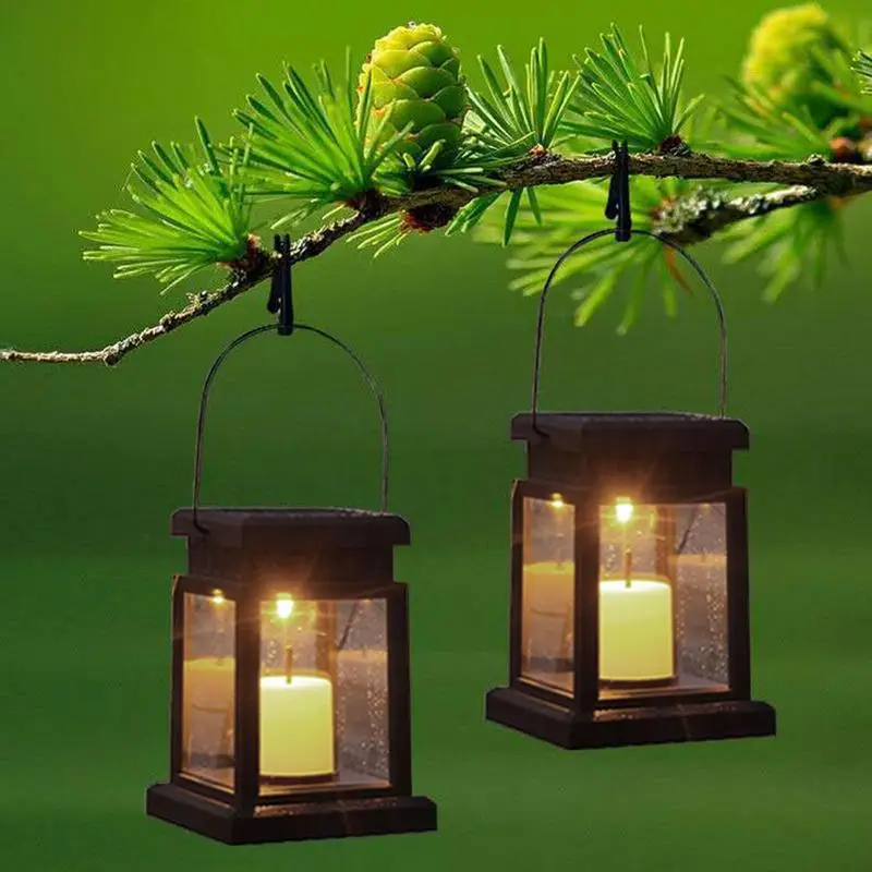 Solar Palace Lantern Garden Lamp Solar LED Candle Light Floor Light Outdoor Camping Lantern Lawn Garden Decor Christmas Decor