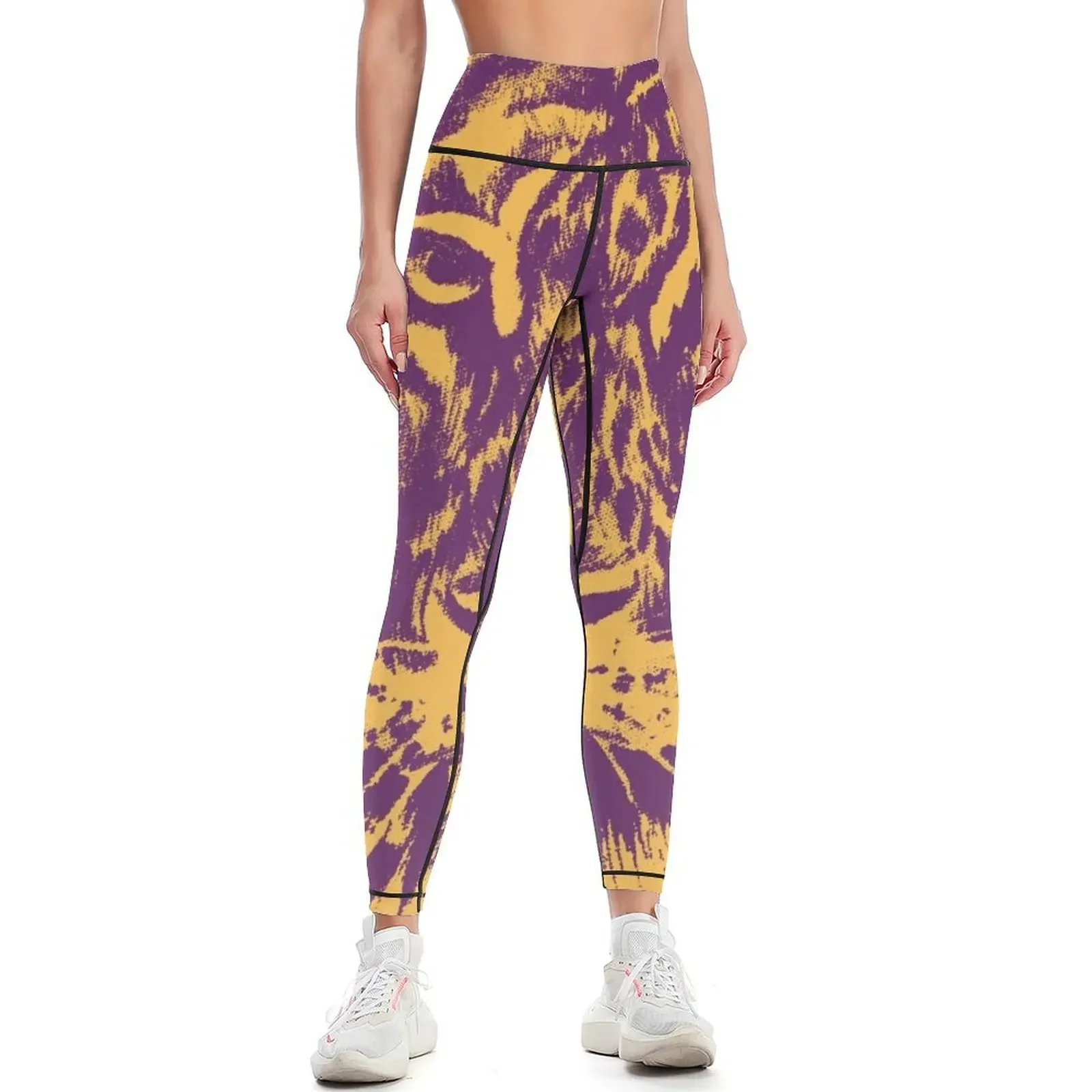 

Cajun Tiger Print 1 Leggings Golf wear gym womans push up fitness push up tights for Womens Leggings