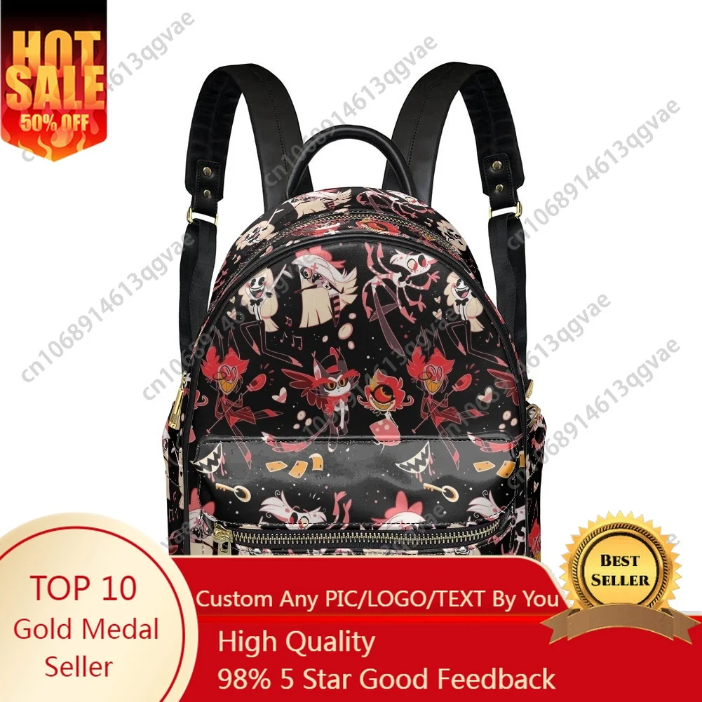 

Hot Comics Hotel Hazbin Backpack Womens Men Personalized Double Shoulder Bag Business Travel Bookbag Rucksack Gift Daypack