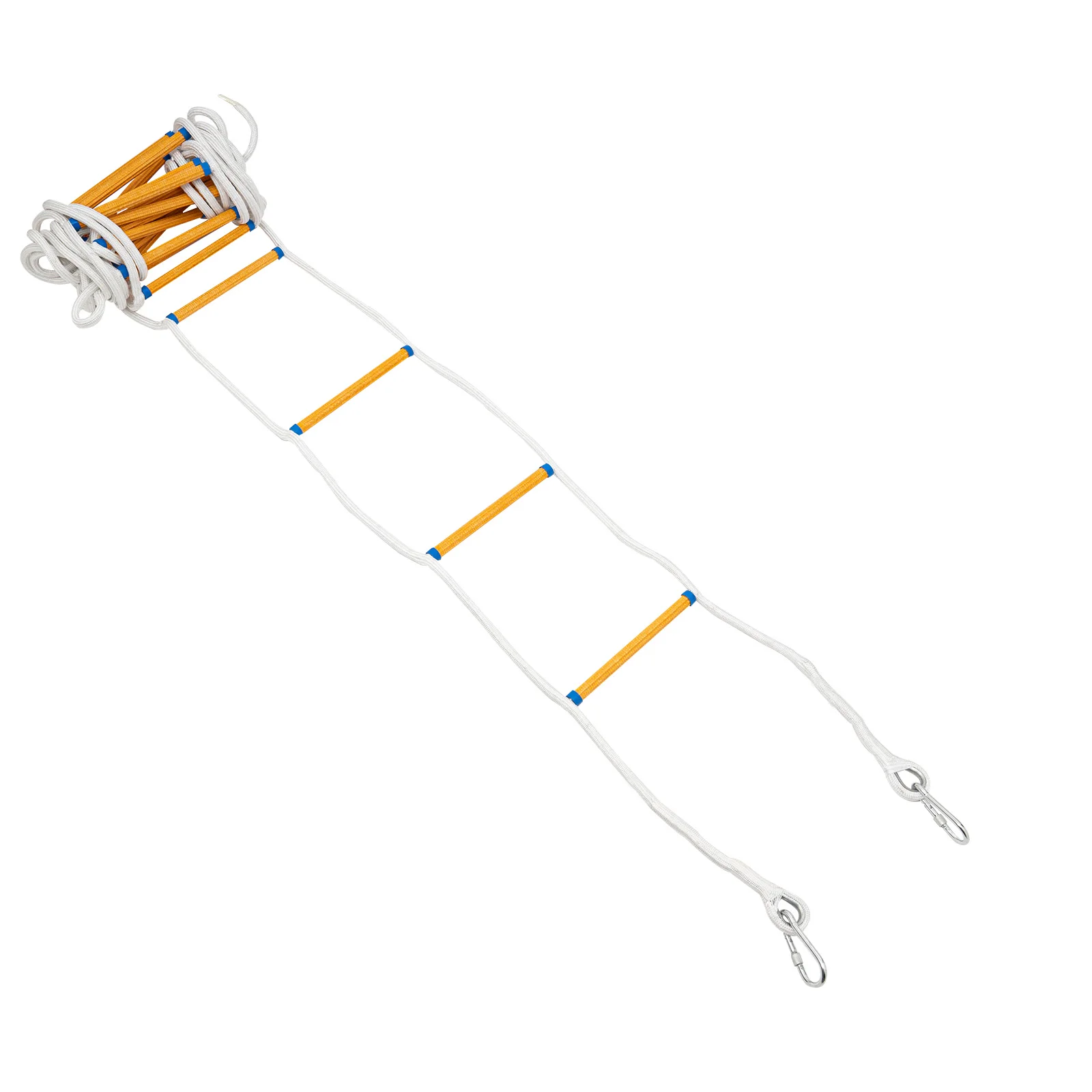 10m Fire Escape Emergency Rope Ladder 440.9lbs Load-bearing With 1x Half-body Harness