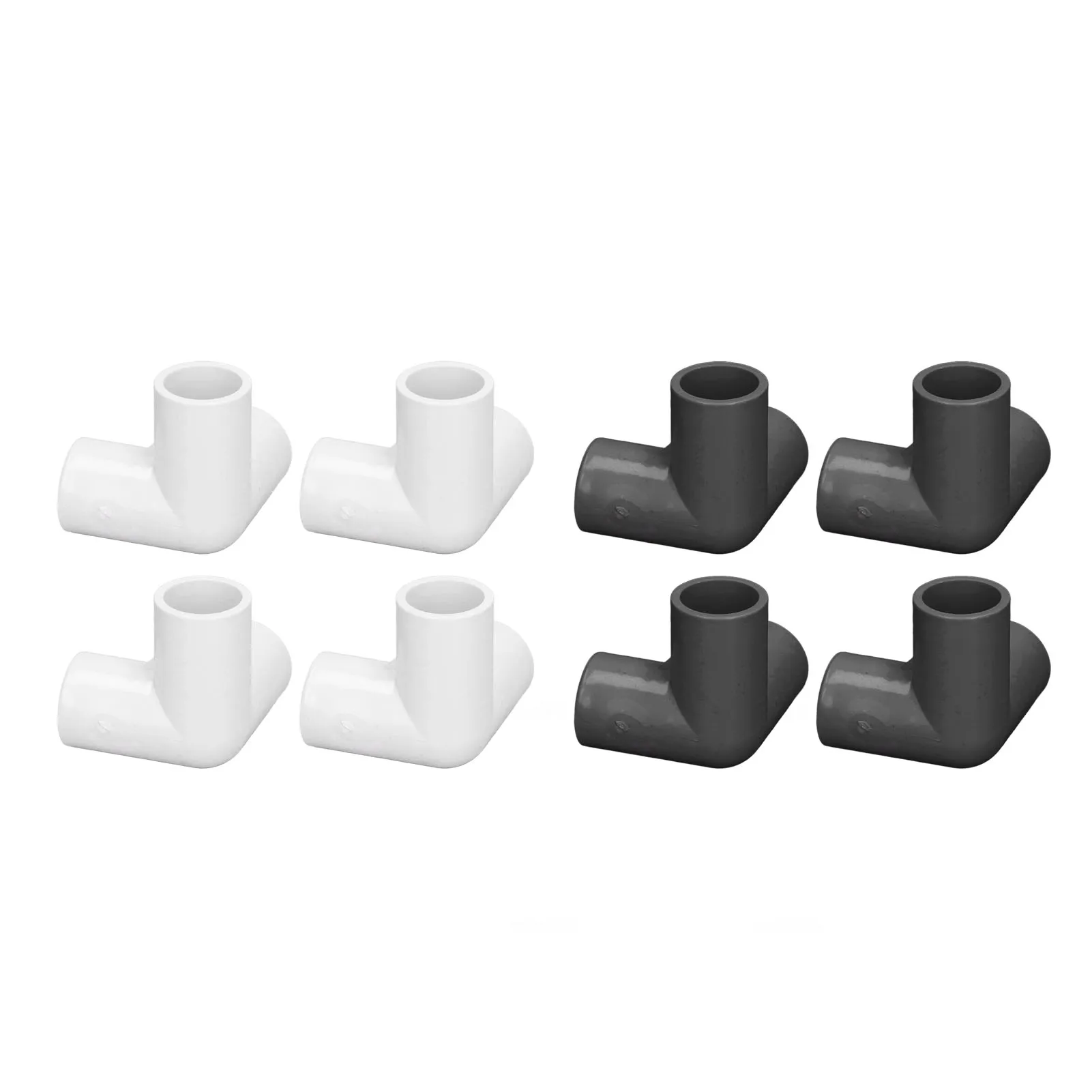 10pcs 3 Way Pipe Fittings PVC Plastic Right Angle Tee Corner Connector 20mm Inner Diameter PVC Elbow Fittings PVC Pipe Connector