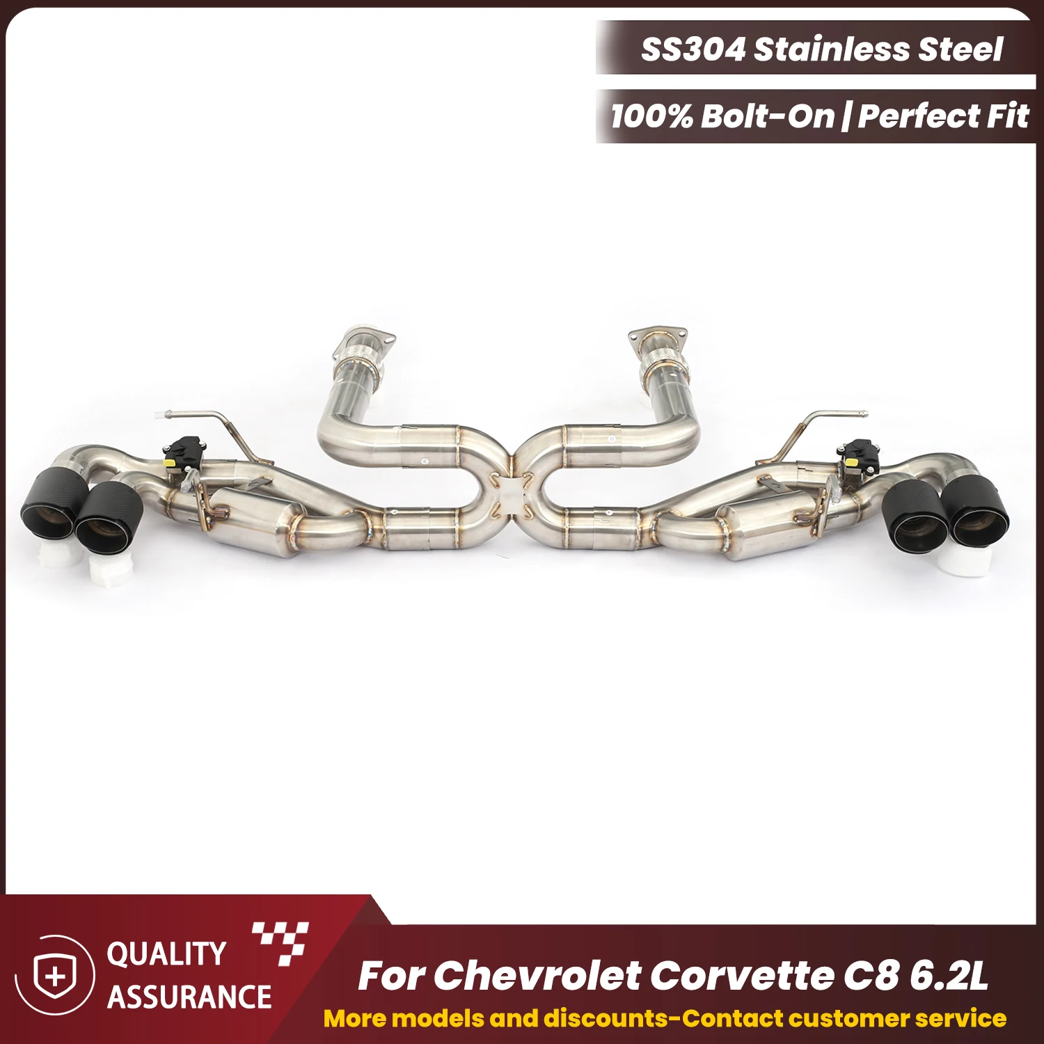 

ECCF агрессивный звуковой клапан выхлопа Catback для Chevrolet Corvette C8 6,2L, обновление производительности, простая установка