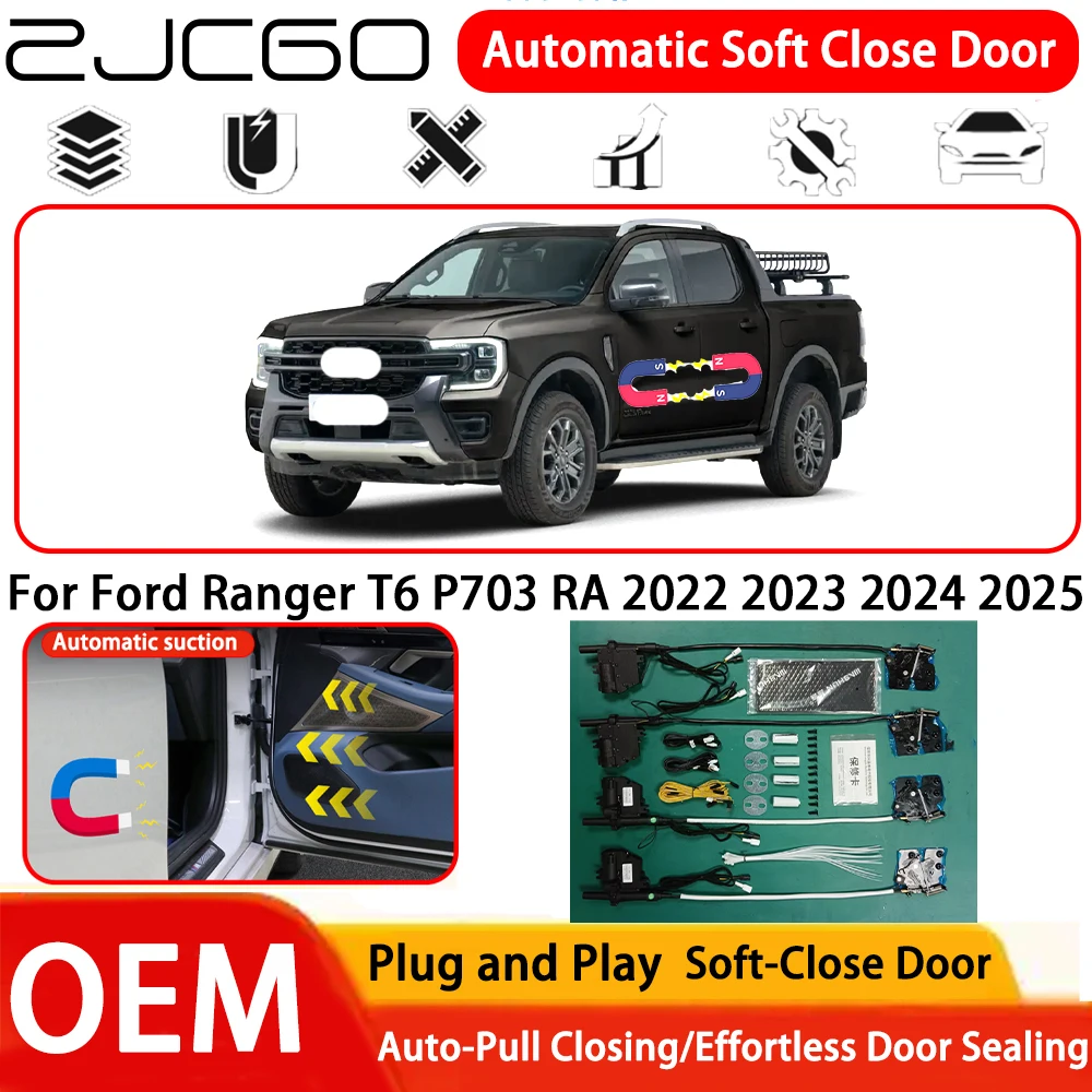 

Система автоматического мягкого закрывания дверей (Soft Close) для Ford Ranger T6 P703 RA 2022-2025, OEM, Plug and Play ﻿