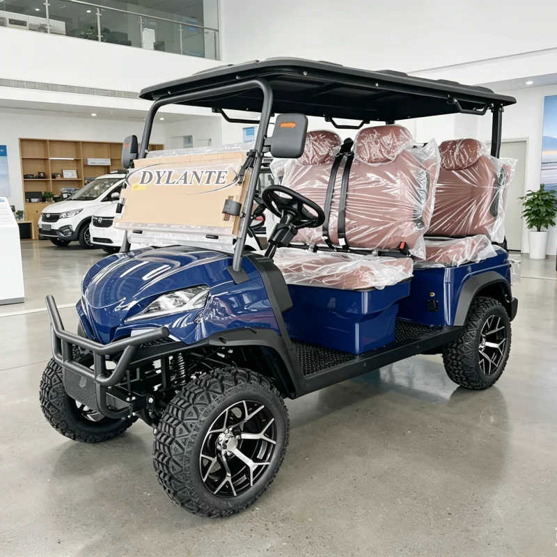 Beautiful Durable Street Legal Golf Sightseeing Vehicle Cart Beach Resort 72v Lithium Lifted Electric Golf Carts