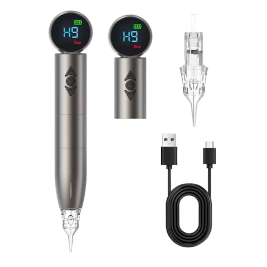 

Wireless PMU Machine Tattoo Pen with Dual Battery Microblading Device 9 Speeds 2 Modes OLED Color Screen Lightweight for Brows