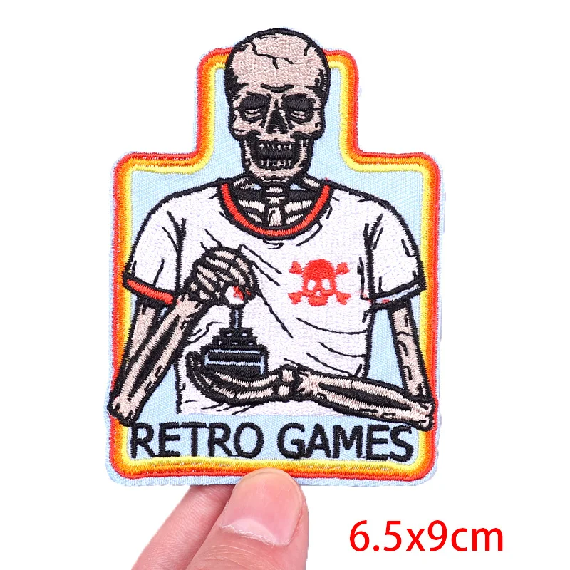 Rock/Schädel Stickerei Patch Band Patch Eisen auf Patches für Kleidung thermoadhäsive Patches auf Kleidung DIY Punk Stil Nähen Aufkleber – Detail 26