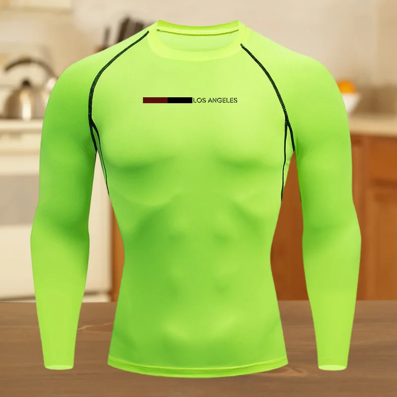 الرجال قميص مضغوط الرياضة التجفيف السريع اللياقة البدنية البدلة تي شيرت العرق ماصة الركض الدراجات في الهواء الطلق 8 ألوان المحملة قصيرة الأكمام #2