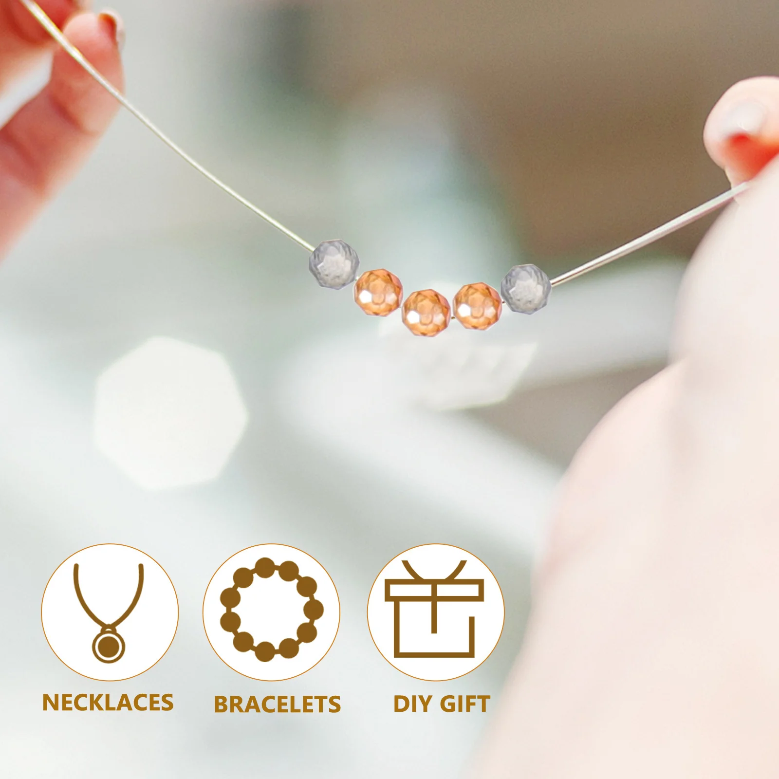 

1 Box Of Glass Loose For Jewelry Making Diy Bracelet Necklace Craft Spacer Beads Decorative Round Small Hole Beads