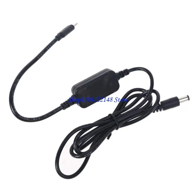P9FA USB C PD Type C Male to 12V 20V 5.5x2.1mm Male Step Up Power Supply Cable for Wifi Router LED Light CCTV Camera and More